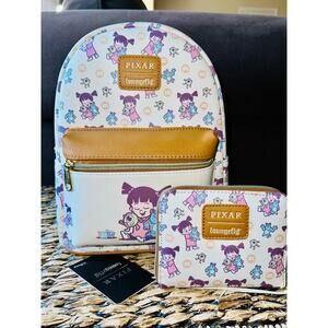 NWT  Boo Monsters Inc Loungefly Mini Backpack Wallet Set